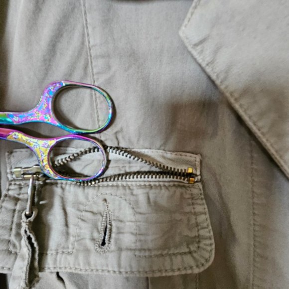 Persona by Marina Rinaldi khaki SS button down pockets shirt midi dress 29/US20 - Picture 7 of 16